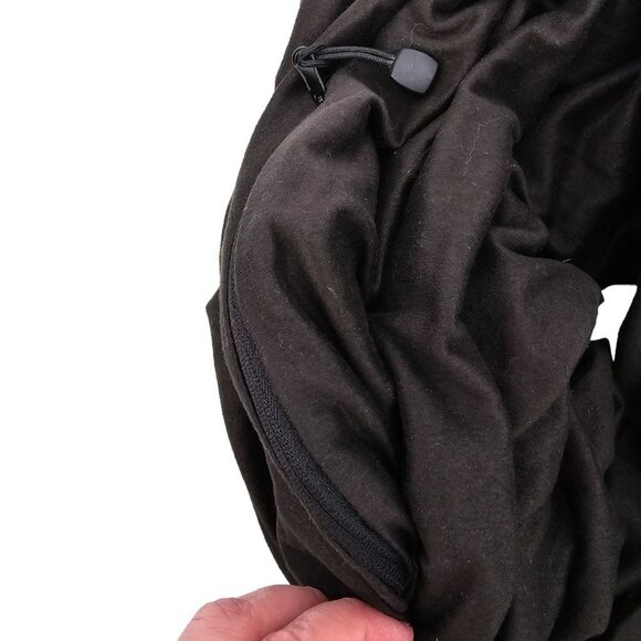 Beyond Yoga Hidden Pocket Infinity Scarf Black Phone Lightweight Toggle Zipper - Picture 4 of 8